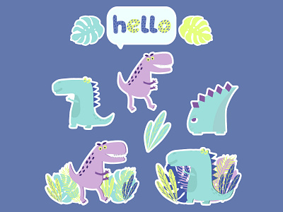 Dino Stickers set