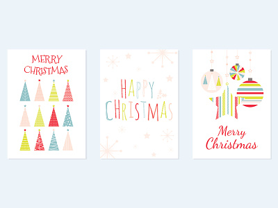 Christmas Cards set advent card christmas ball christmas card scandi
