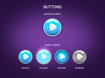 Button states button focused game gui ui