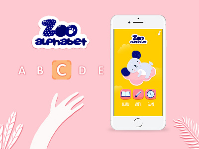 Zoo alphabet app alphabet app concept illustration koala ui