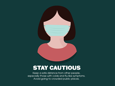 Stay Cautious adobe adobeillustrator animation character art character design coronavirus design flatdesign illustration practice