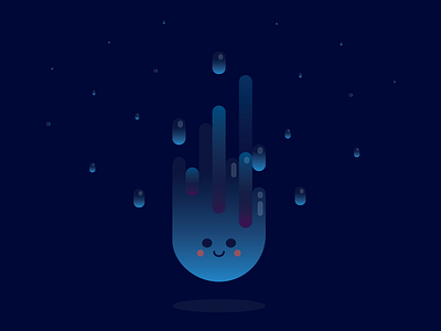 Happy Water Drop adobe adobeillustrator character art design happy illustration practice raindrops