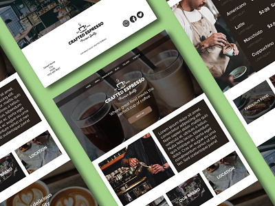 Crafted Espresso Website Design adobeillustrator design logodesign userinterface web webdesign website