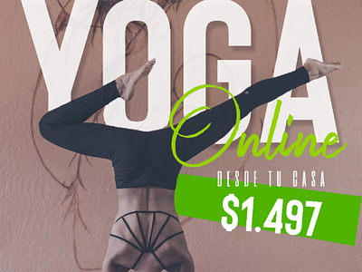 Yoga Online flyer for IG yoga flyer ad instagram design