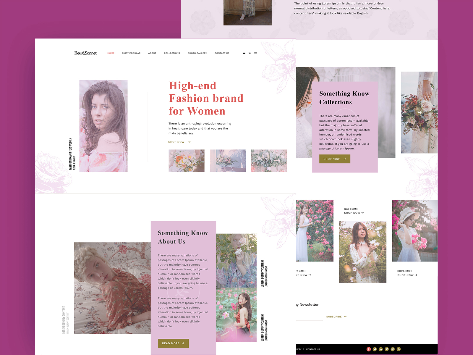 Fleur Sonnet High End Fashion Brand For Women By Rakesh Sharma On Dribbble