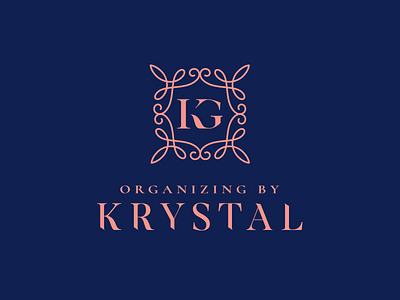 Organizing by Krystal Logo Design adobe branding digital identity illustrator logo logos vector