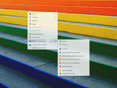 Windows 10 Right Click Context Menu Redesign Concept 2d abstract adobe adobe xd concept context menu fluent design system microsoft microsoft office ms office redesign right click windows 10 windows 10 redesign windows os