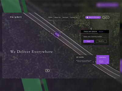Final Mockup Verydeli Website creative design delivery service tracking typography ui uidesign ux design