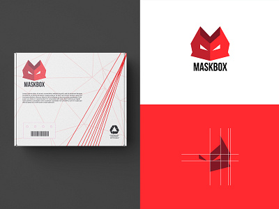 Mask Box logo branding design graphic icon illustration logo logos minimal web