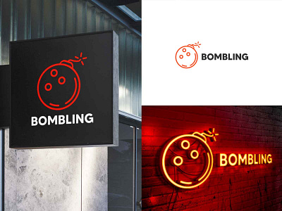 BOMBLING app branding design flat graphic icon illustration logo logos web