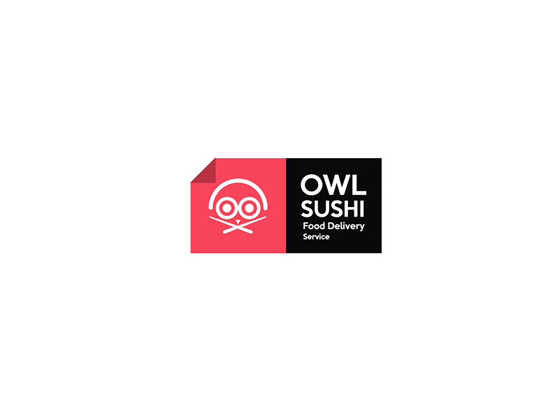 OWL SUSHI - Logo app branding design food icon illustration logo mobile package restaurant web