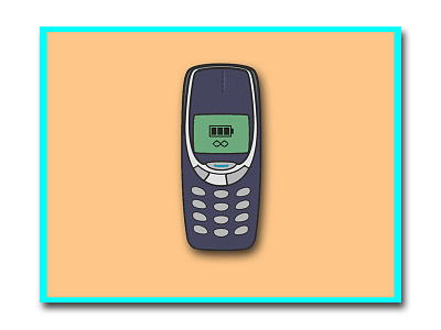 Nokia 3310 Illustration branding design graphic icon illustration indesign logo logos typography vector web