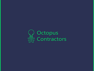 Octopus logo green icon logo minimal octopus
