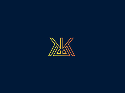 Camp Logo blue gradient logo logodesign minimal orange yellow