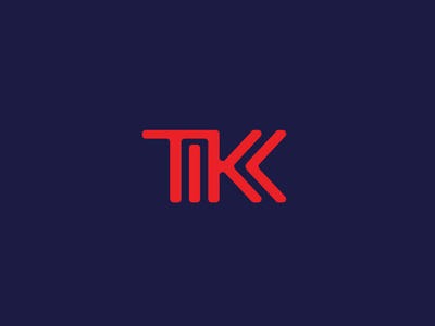 Tik logo blue colour font design logo logodesign minimal modern red