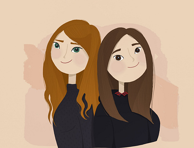 Girls character girl illustration people person photoshop self portrait