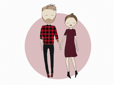 Couple boy character couple girl illustration people person photoshop romantic self portrait