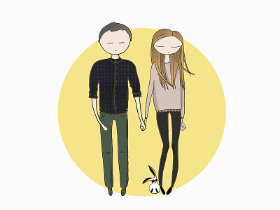 Couple boy character couple family girl illustration love people person photoshop relationship romantic self portrait