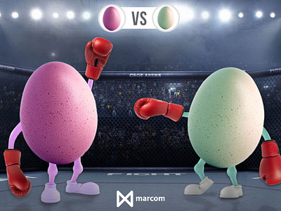 1000x700 Marcom battle boxing character creative easter easter egg egg novruz ring social media