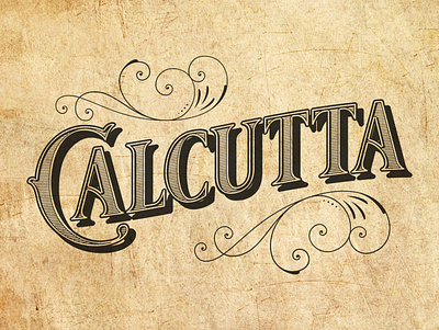 Calcutta Typography Poster adobe illustrator design illustration typogaphy typography