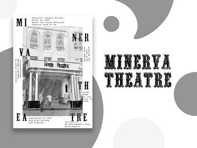 Minerva Theatre adobe illustrator design graphic desgin history illustration illustrator poster poster design typography