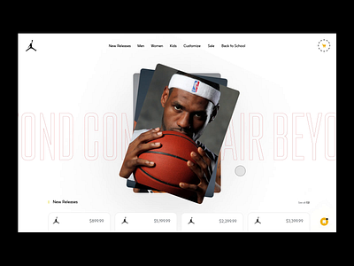 Air Jordan e-commerce concept air jordan animation e commerce motion graphics nike ui ux web design