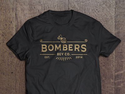 Bombers Bev Co. Tee 2020 design bar branding beer branding branding designer graphic design logo logo design logo designer logos rebrand t shirt design tee shirt