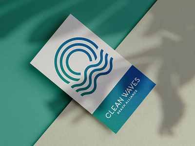 Clean Waves Business Card brand design branding business cards design graphic design icon identity design logo logo design logo designer logos typography