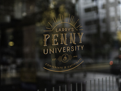 Larry's Penny University Logo Concept brand design brand designer brand identity branding coffee shop logo design graphic design logo logo design branding logo designer logodesign restaurant logo typography