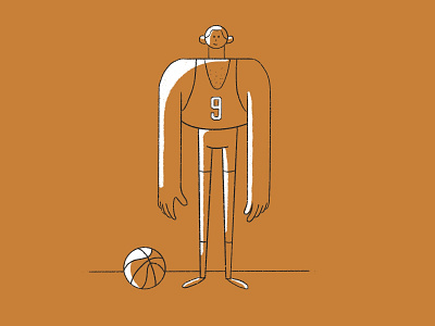 Basketball player character design basketball character design flat player