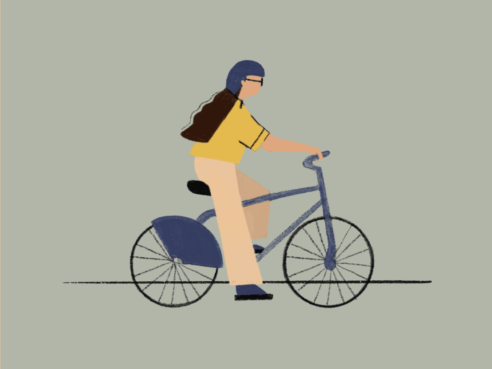 Girl on the bike by Art by Tarane on Dribbble
