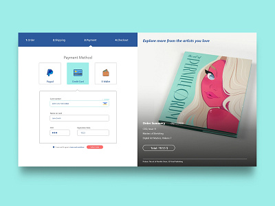 Online Bookstore Payment page book design ecommerce icon online shop payment form payment method paypal ui