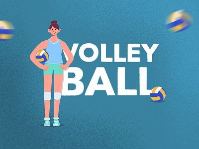 Volleyball girl design flat illustration minimal procreate sport volleyball