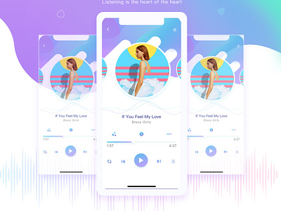 Music App UI/UX app design illustration ui ux