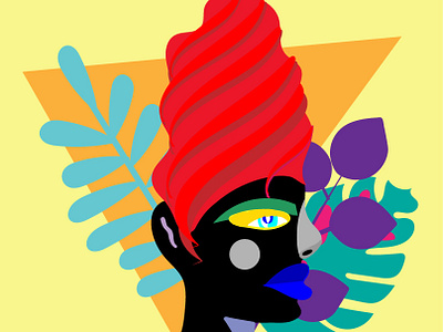 Colorful Woman color colors design girl illustration minimal psychedelic woman