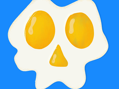Fried Skull egg animation doodle flat illustration procreate procreate art vector