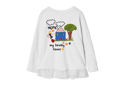 T-Shirt Design Cloudy I11614 baby design home t shirt design textile design
