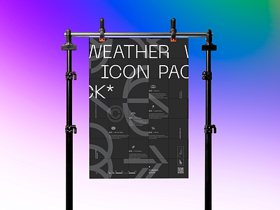 Weather Series Vol. 1 adobe branding collective geometric gradient graphic design icon minimal mrmockup neue machina pangrampangram photoshop poster poster a day poster art poster design type typography weather weather icon