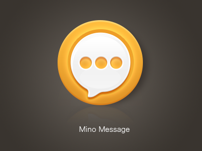 Message app icon message phone round yellow