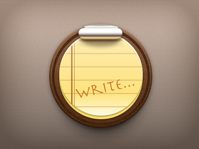 Notepad app book brown icon ipad iphone note notepad yellow