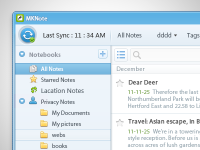 Desktop App app blue book button design file interface pc project sync ui windows