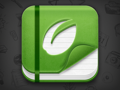 Book app book green icon ios paper plant ui wheat