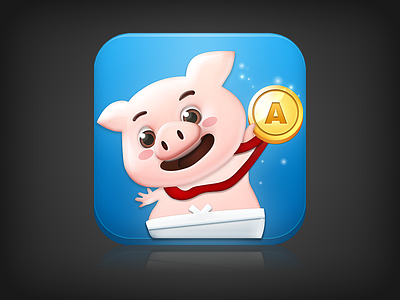 Try app baby blue children cute game icon ios ipad kids pig play