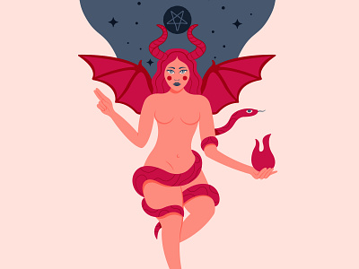 Lilith design goddess illustration mystic tarot tarot card vector woman