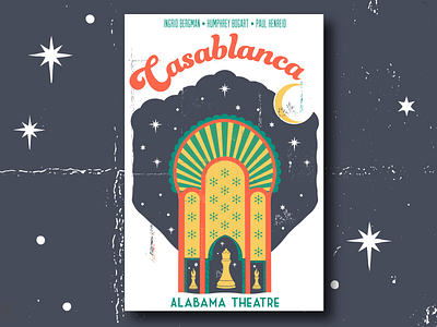 Casablanca Poster birmingham design illustration moon mystic poster vector