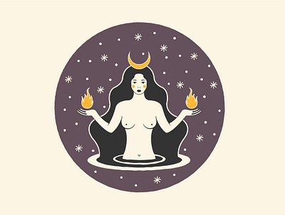 Hecate birmingham branding design illustration moon mystic poster tarot tarot card vector