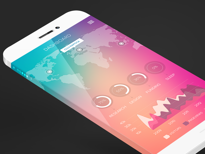 Stats iOS  7 style free  Fireworks png by David Cristian 