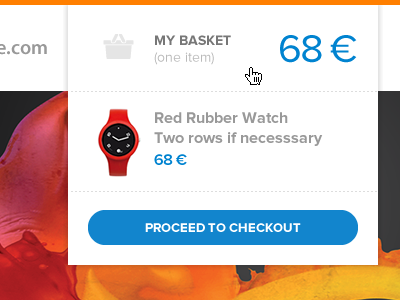 My Basket (Expanded) basket blue buy cart checkout clean flat flow layout price shopping ui user interface
