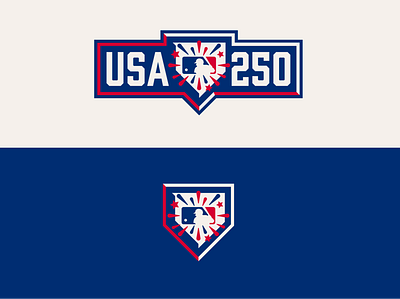 MLB USA 250th Celebration baseball concept logo major league baseball mlb rebrand united states usa