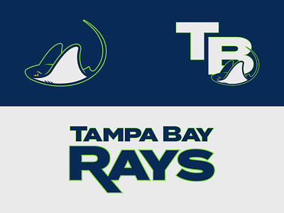 Tampa Bay Rays Refresh baseball branding design logo mlb rays rebrand script sting ray tampa tampa bay